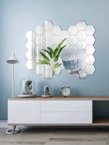 Flexible Mirror Stickers For Wall Pack Of 40